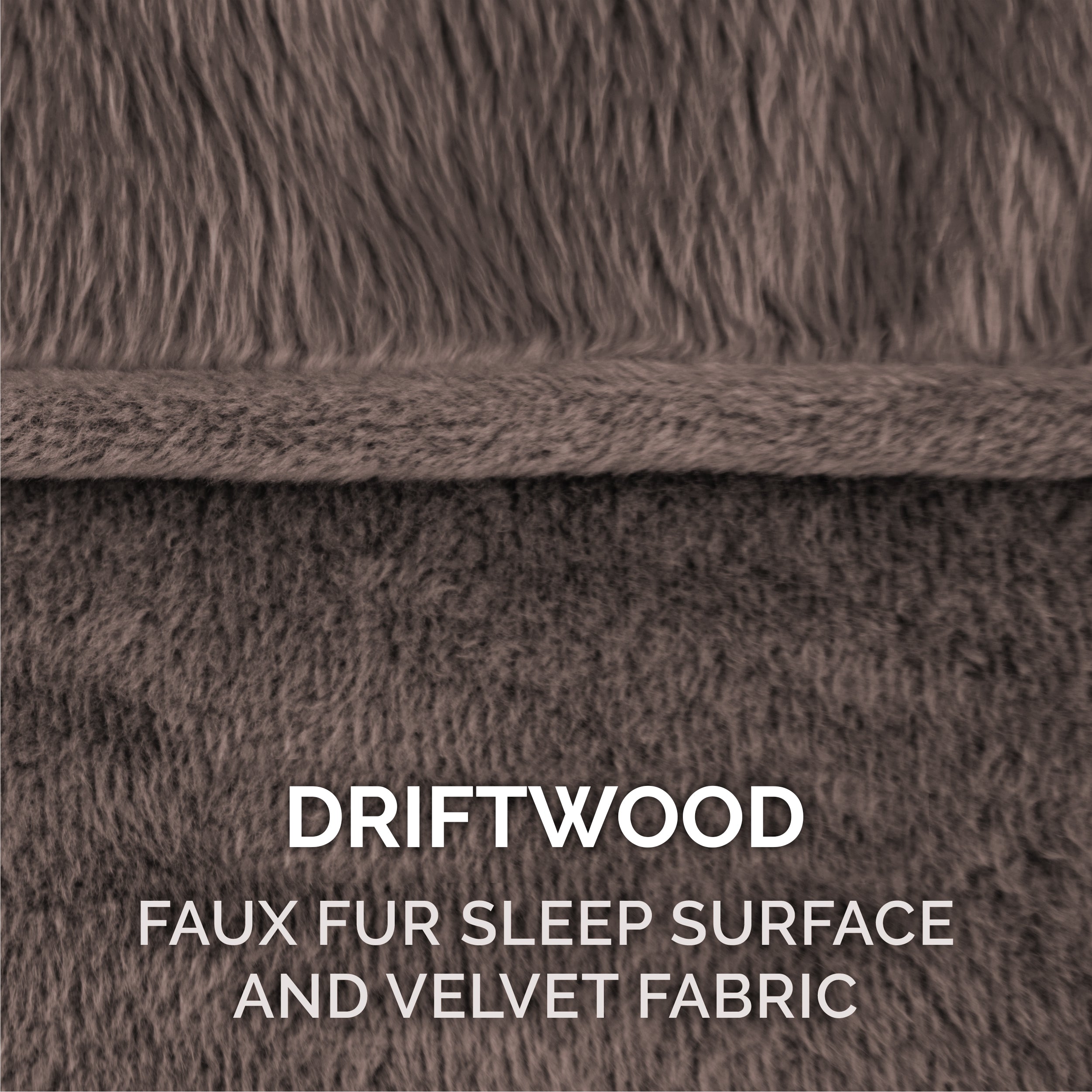 FurHaven Pet Dog Bed | Cooling Gel Memory Foam Orthopedic Faux Fur and Velvet Sofa-Style Couch Pet Bed for Dogs and Cats， Driftwood Brown， Medium