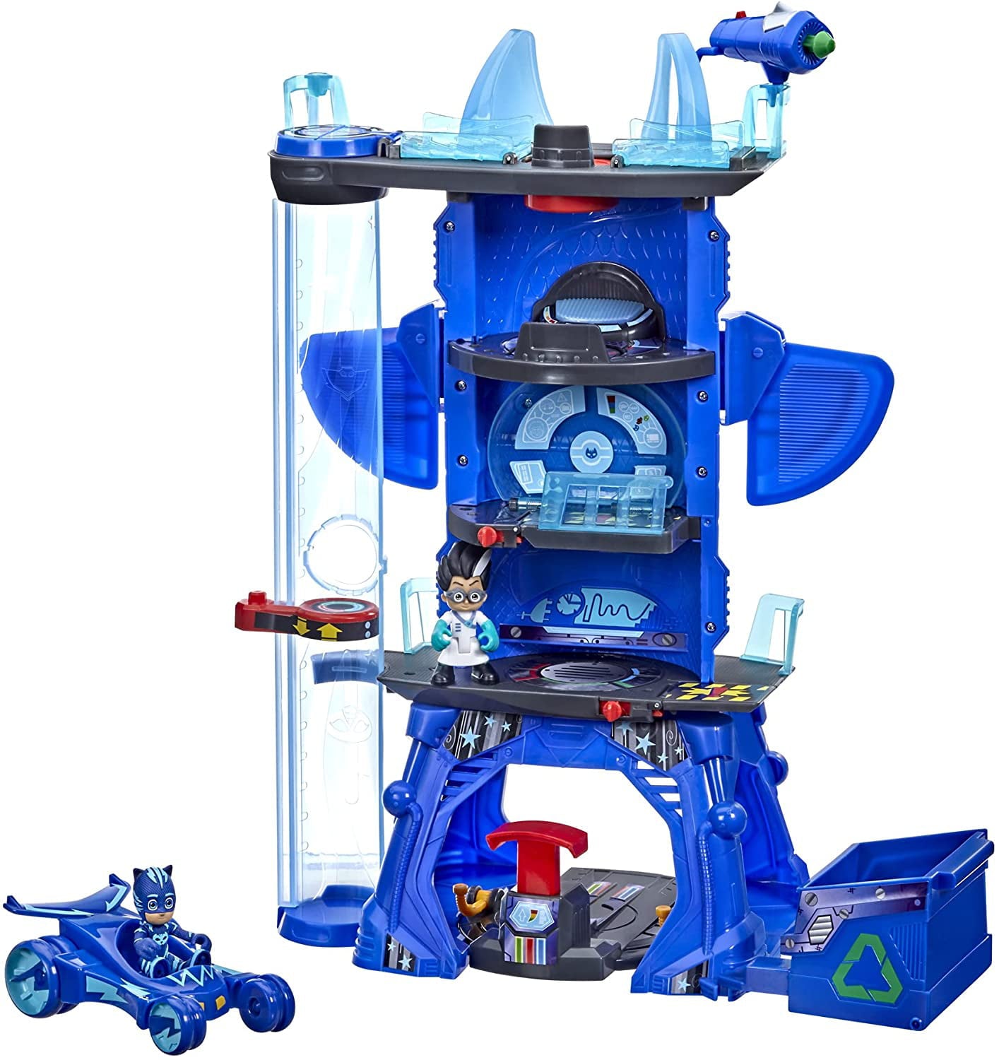 PJ Masks Deluxe Battle HQ Preschool Toy  Headquarters Playset with 2 Action Figures  Cat-Car Vehicle  and More for Kids Ages 3 and Up
