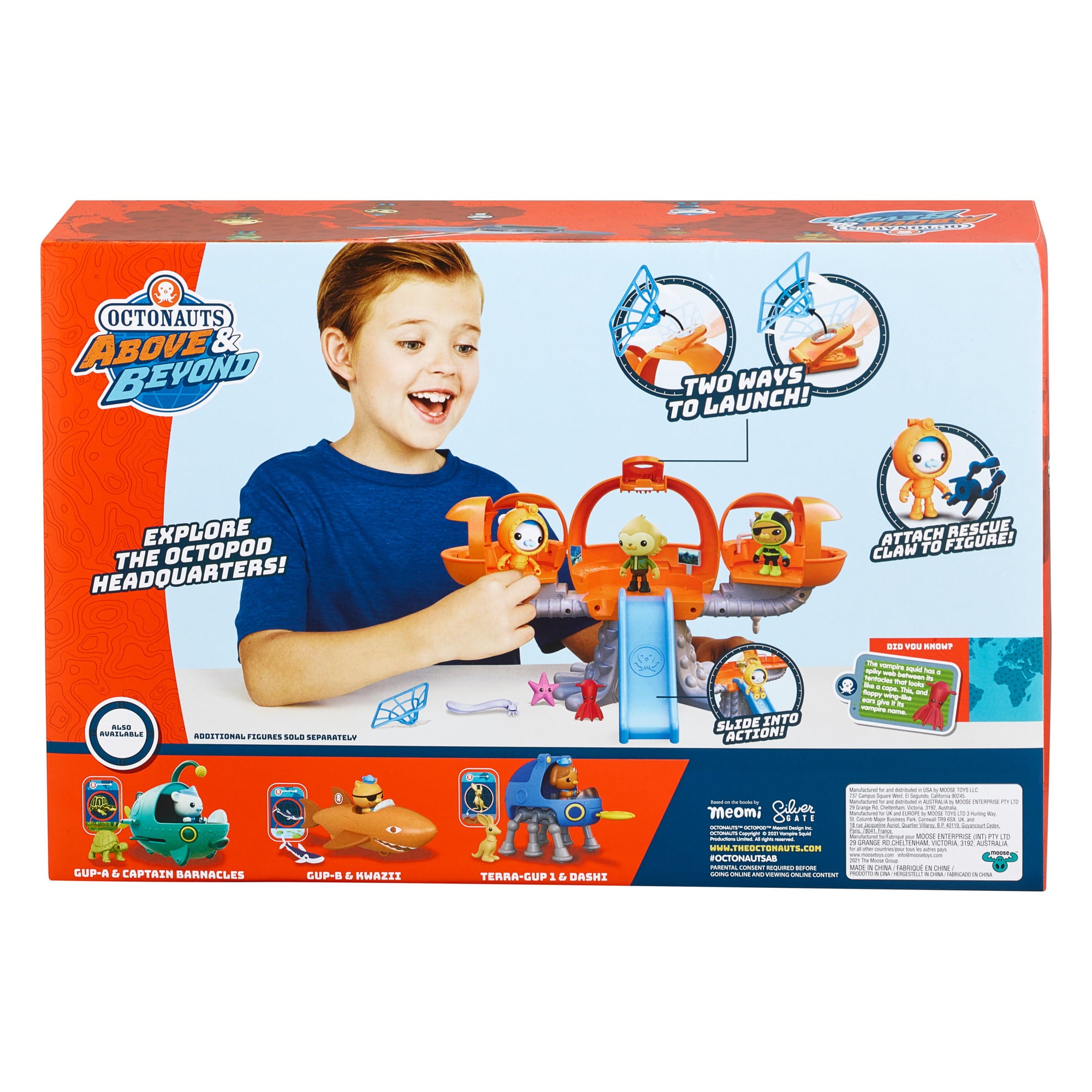 Octonauts Above and Beyond， Octopod Playset， Deep Sea Captain Barnacles and 3 Creatures， 6 Total Pieces， Preschool， Ages 3+