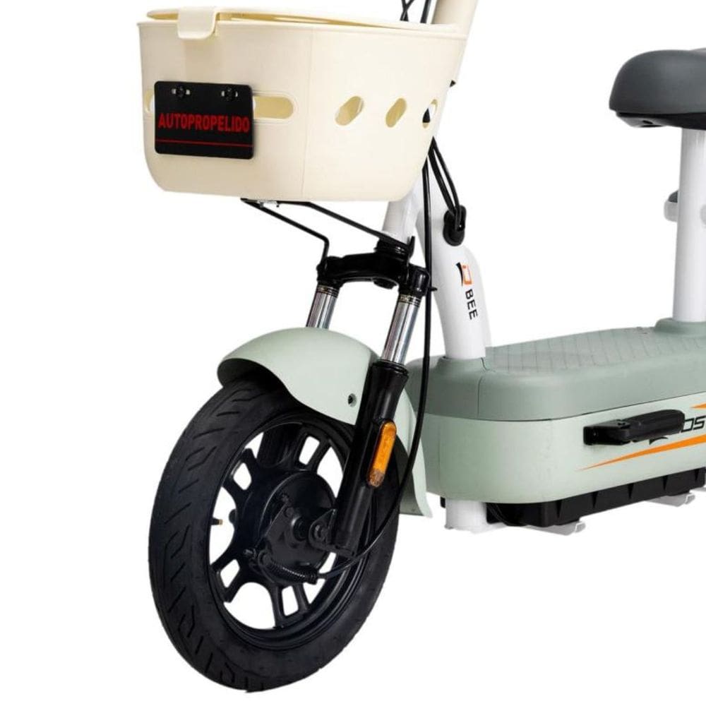 Bicicleta Elétrica Scooter com Alarme 500W 48V Bee Verde Duos