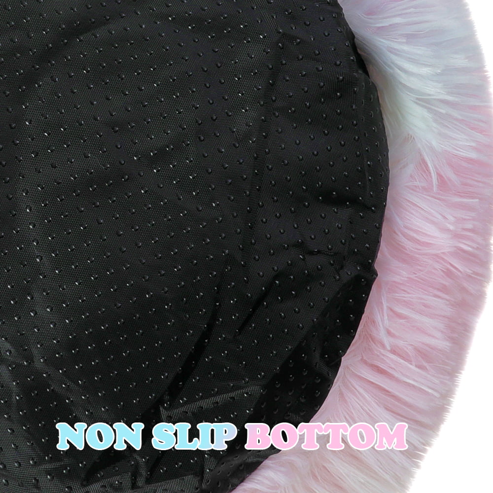 Round Plush Pet Bed for Dogs and Cats，Fluffy Soft Warm Calming Bed Sleeping Kennel Nest