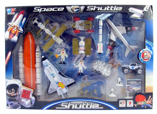 Mission to Mars Space Shuttle Playset for Kids with Rockets， Satellites， Rovers and Vehicles