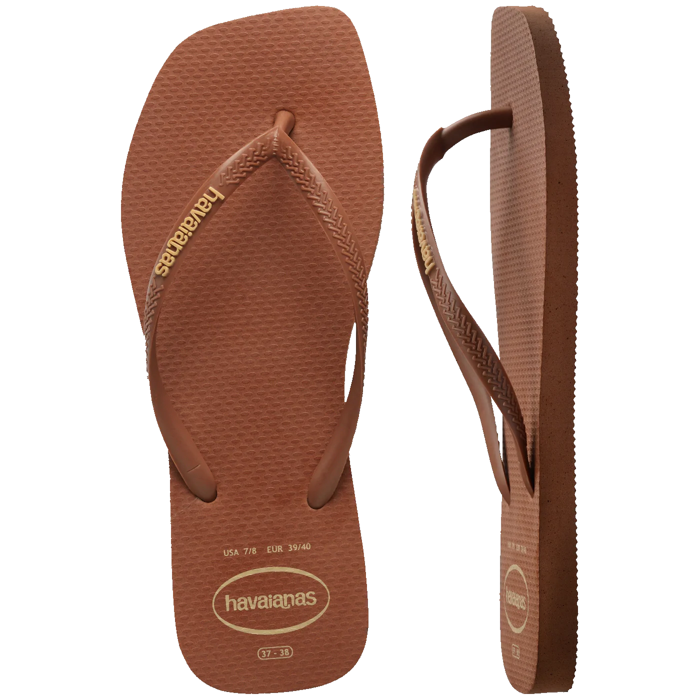 Chinelo Havaianas Slim Square Logo Pop Up