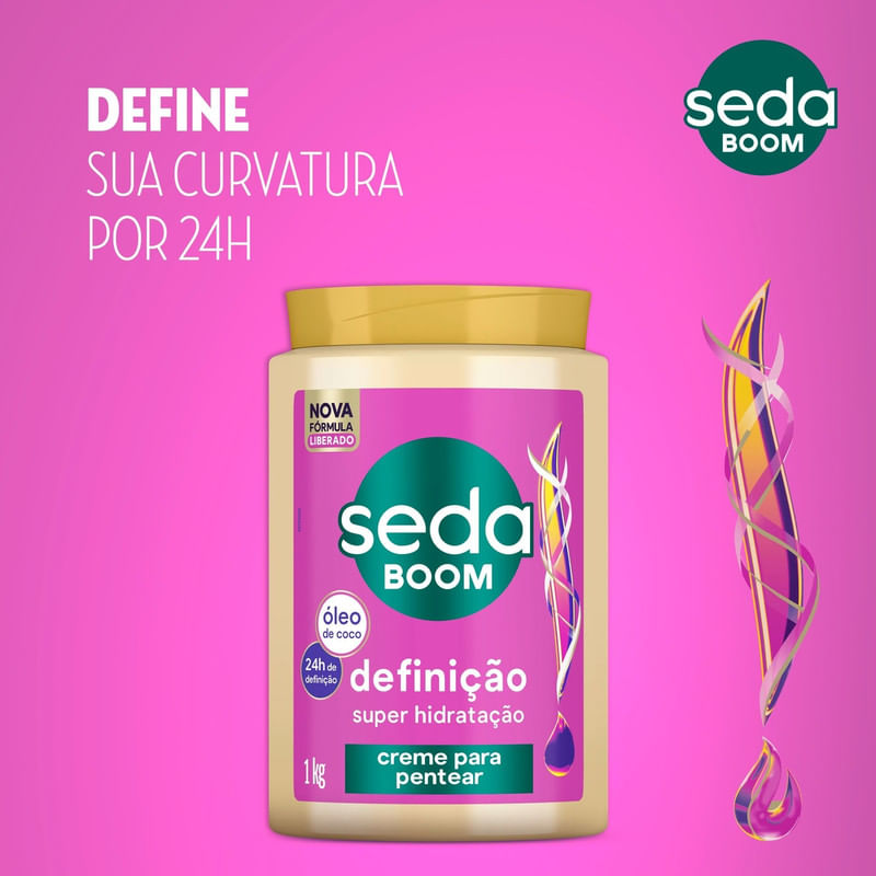 Creme para Pentear Seda Boom Definicao Super Hidratacao 1Kg