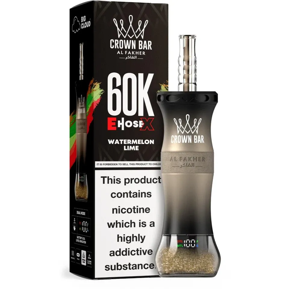 Al Fakher Crown Bar E-Hose X Disposable – 60000 Puffs 🔥