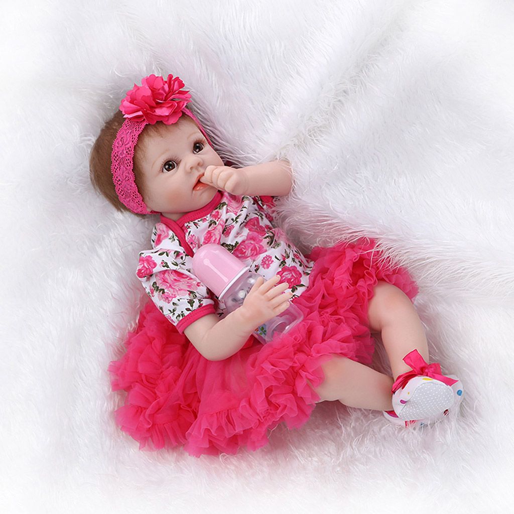 SPENCER Reborn Baby Doll 22" Cute Realistic Soft Silicone Vinyl Doll Simulation Newborn Baby Toy