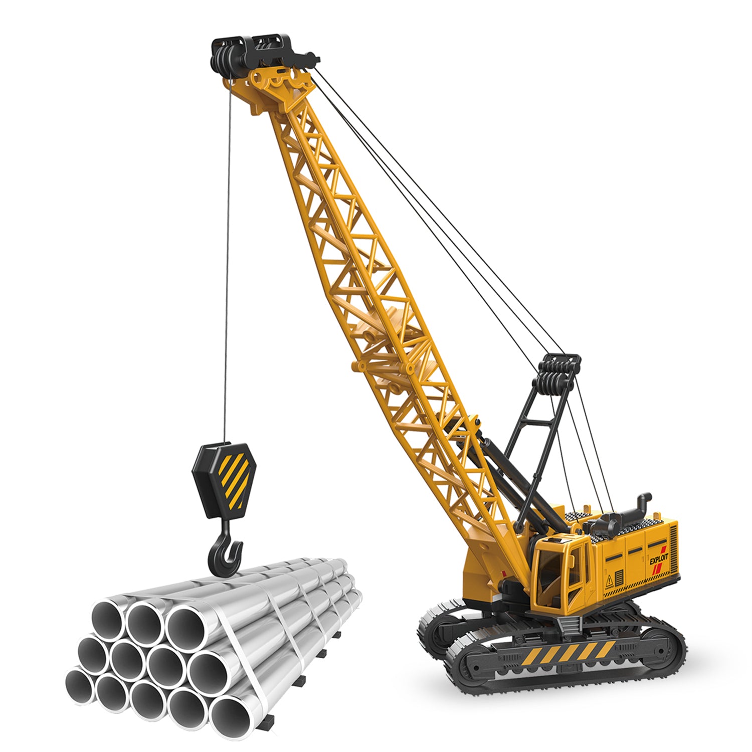 1:55 Diecast Construction Crane Truck Toy Alloy Engineering Vehicle Model for Kids