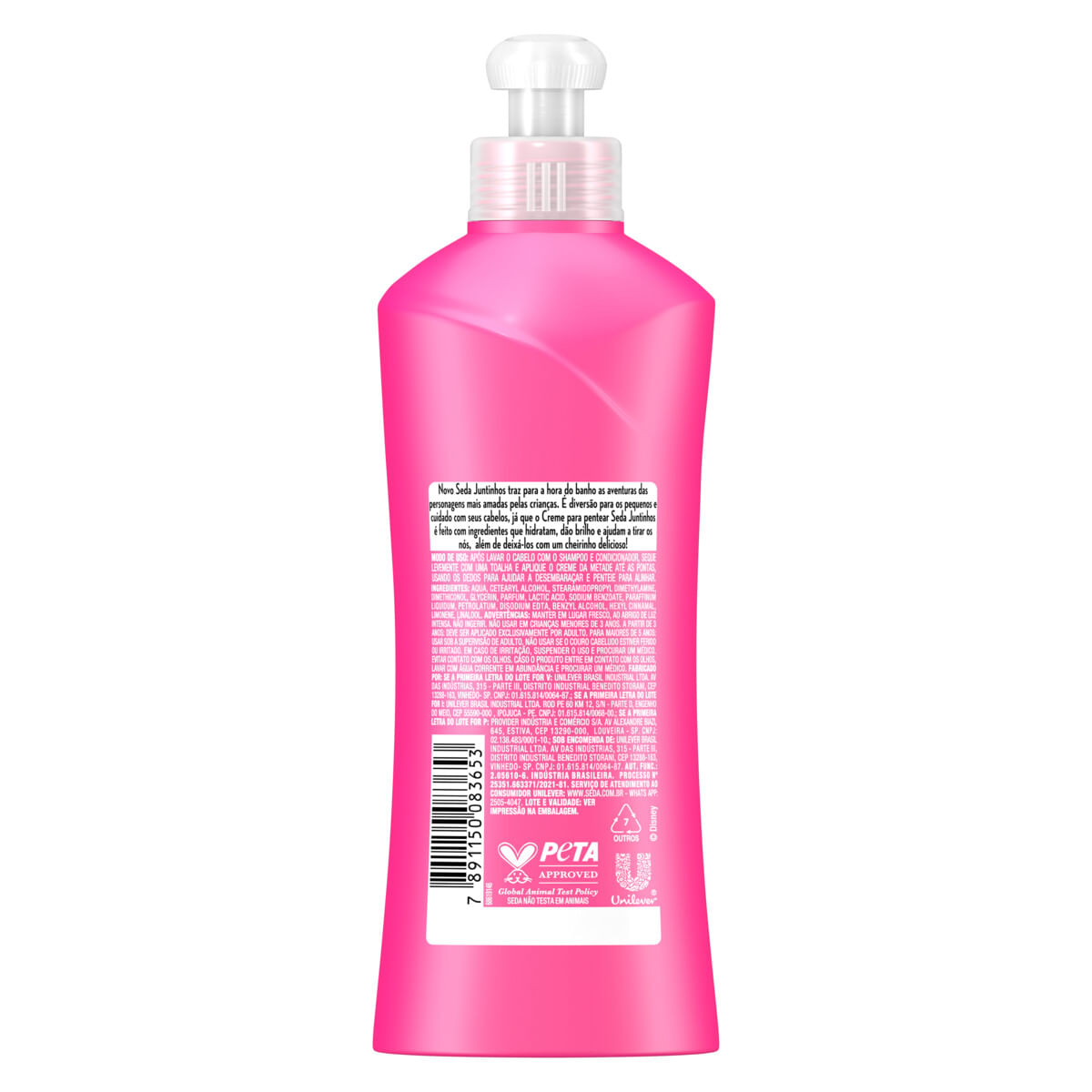 Creme para Pentear Infantil Tiana Seda Juntinhos Crespos Encantados Frasco 300 ml