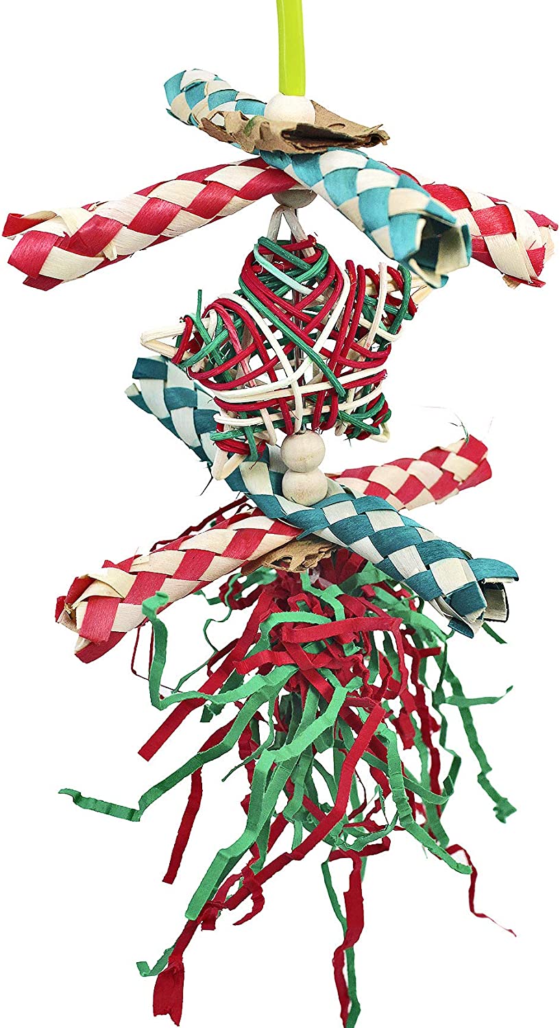 Bonka Bird Toys 1040X Christmas Foraging Star Vine and Paper Bird Toy
