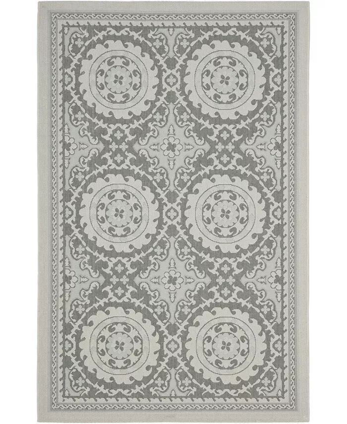 Safavieh Courtyard Light Grey and Anthracite 2'3