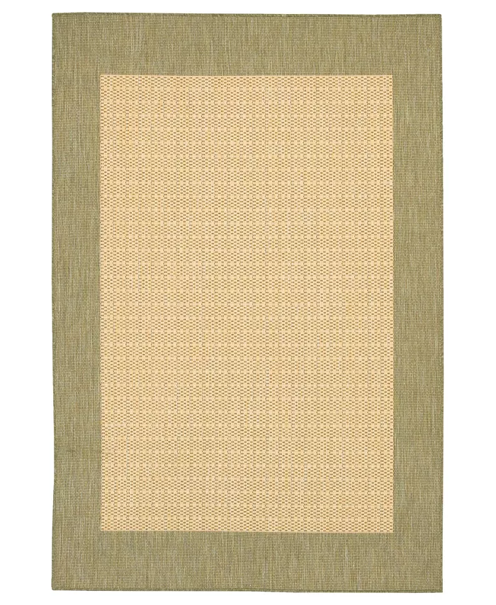 Couristan CLOSEOUT! Recife Checkered Field Natural Green Rug