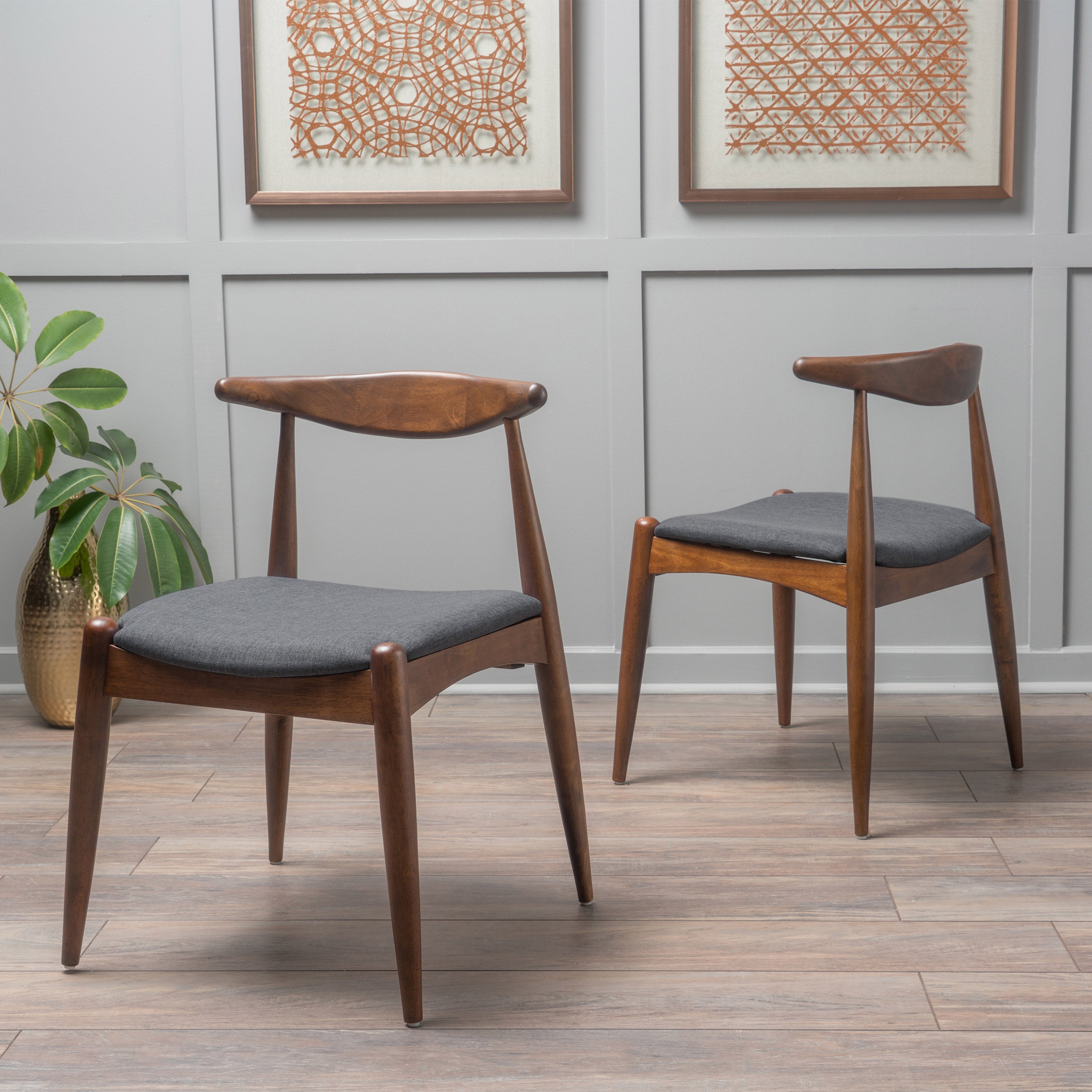 Sandra Mid Century Modern Dining Chairs (Set of 2)