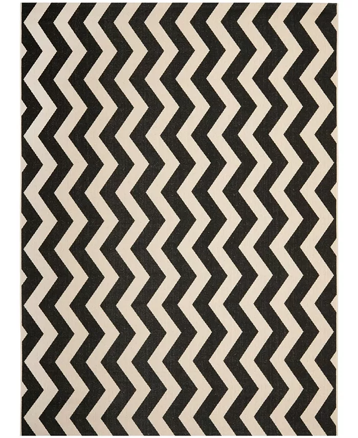 Safavieh Courtyard Black and Beige 8'11