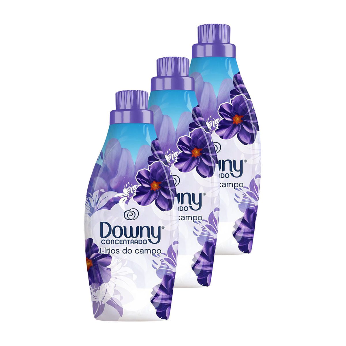 Amaciante Downy Concentrado Lirios do Campo 1 Litro - 3 Unidades