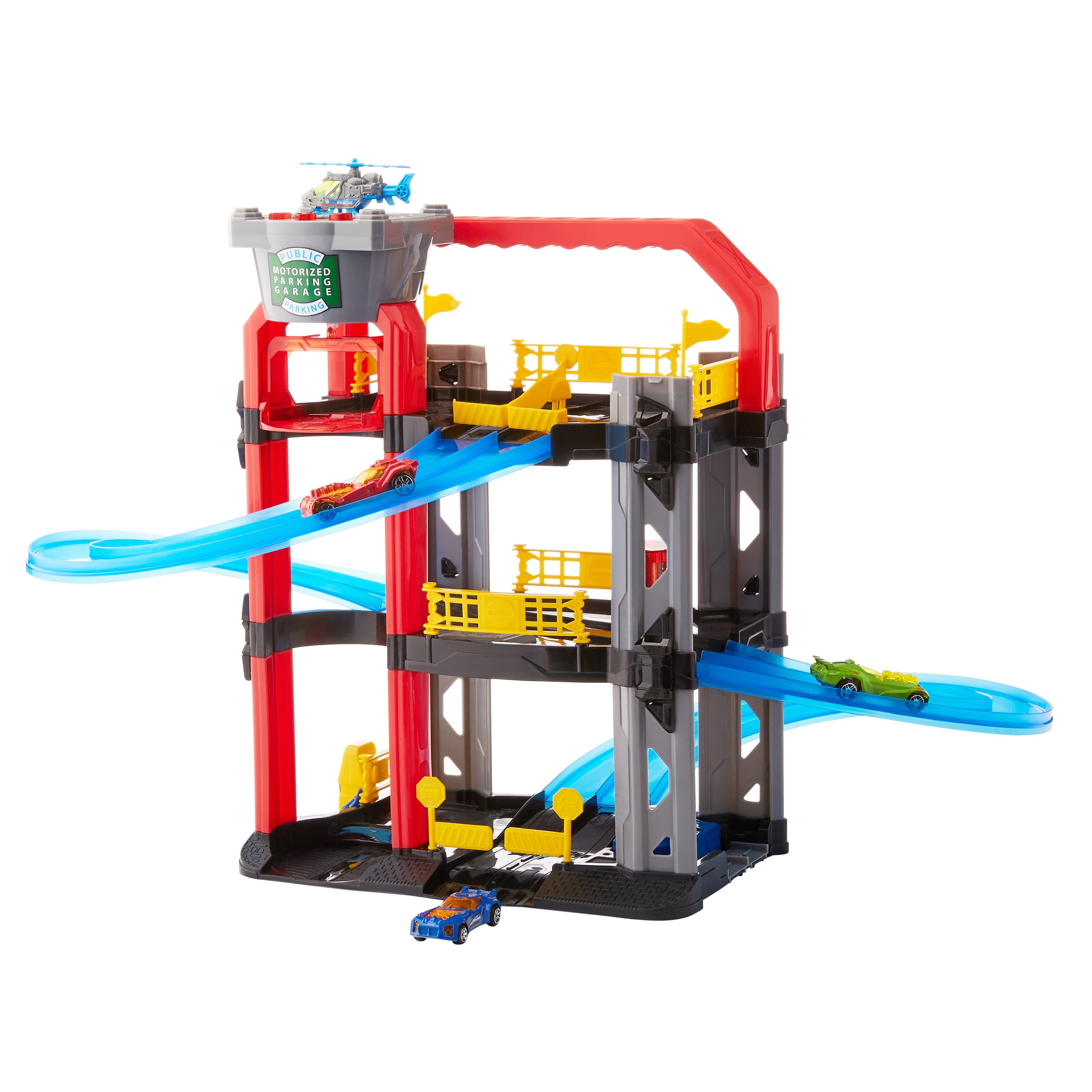 Adventure Force Motorized Take and Play Race Car Parking Garage