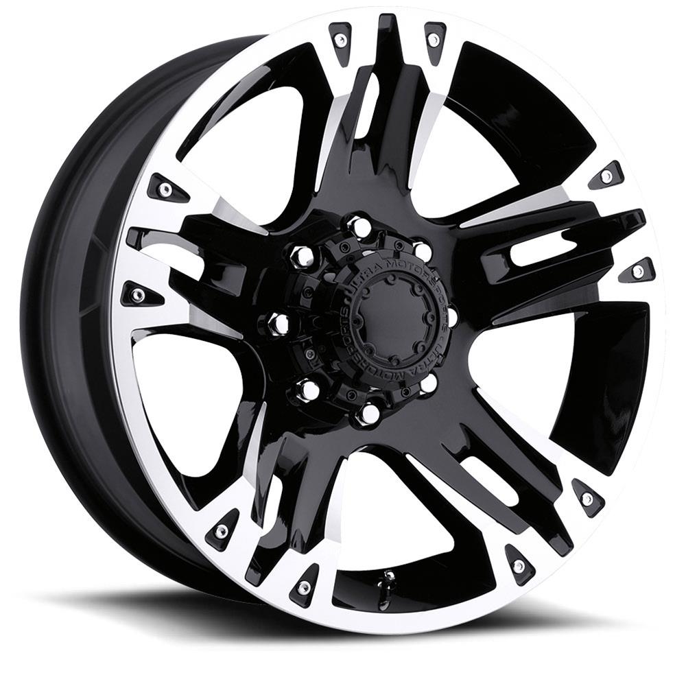 Ultra Wheel Company 235-7885B Ultra Wheel 234/235 Maverick Gloss Black with Diamond-Cut Accents Wheels