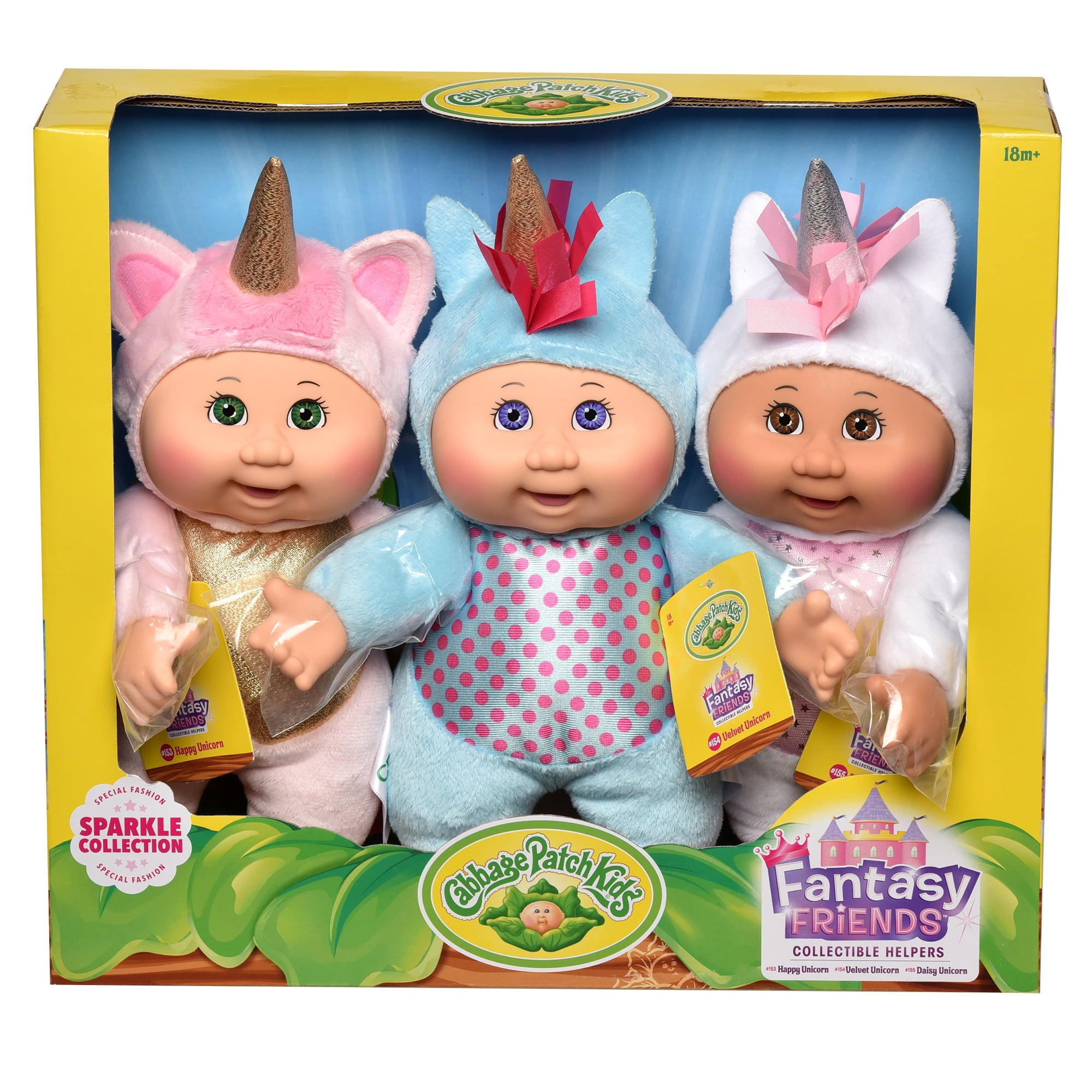 Cabbage Patch Kids Walmart Exclusive Cuties 3-Pack - Includes Three 9 inch Fantasy Friend Cuties