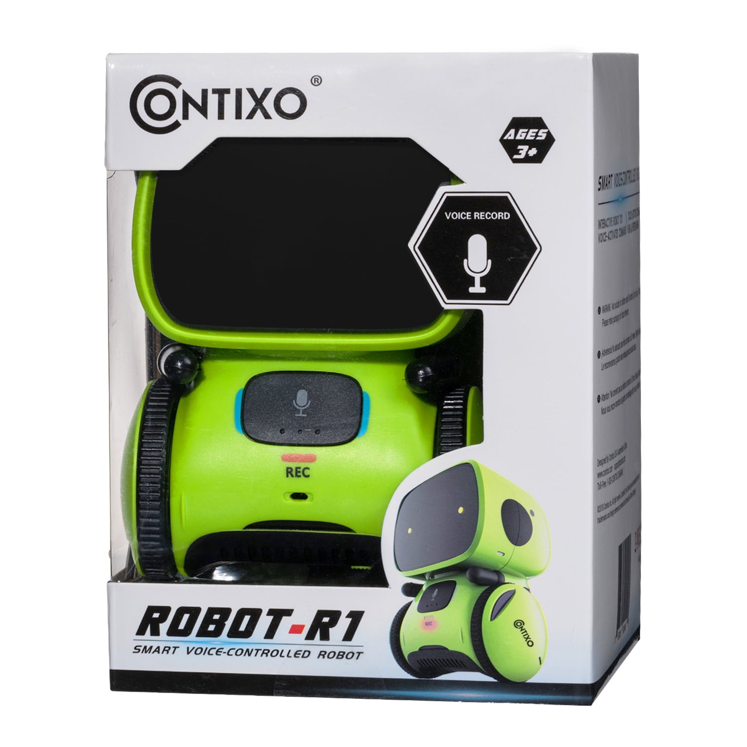 Contixo Kids Smart Robot Toy Mini Robot Talking Singing Dancing Interactive Voice Control Touch Sensor Speech Recognition Infant Toddler Children Robotics - R1 Green