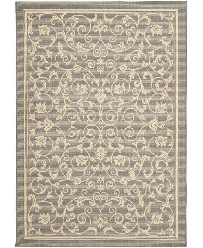 Safavieh Courtyard Gray and Natural 8' x 11' Outdoor Area Rug