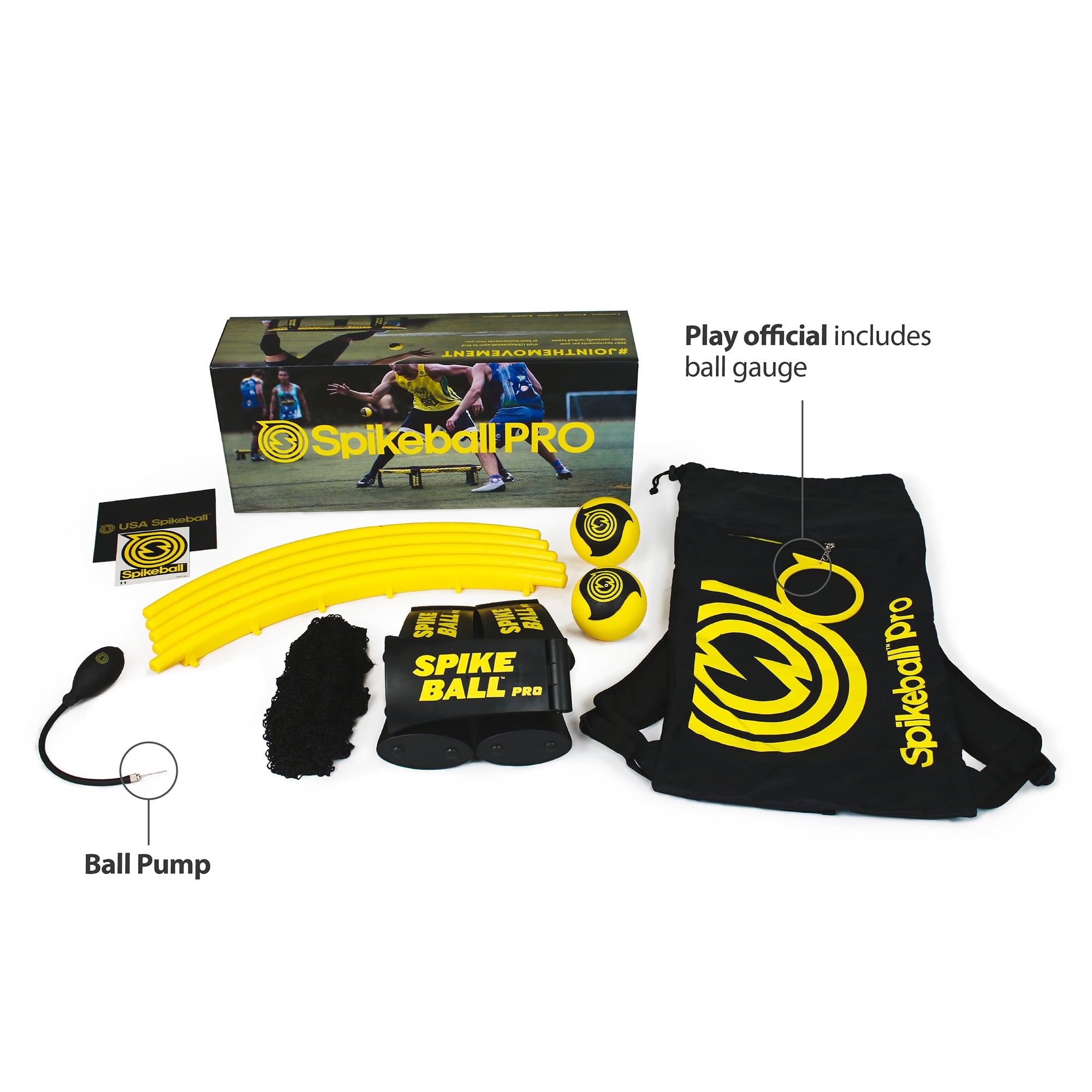 Spikeball Portable Tournament Pro Edition Kit w/ Playing Net and Balls