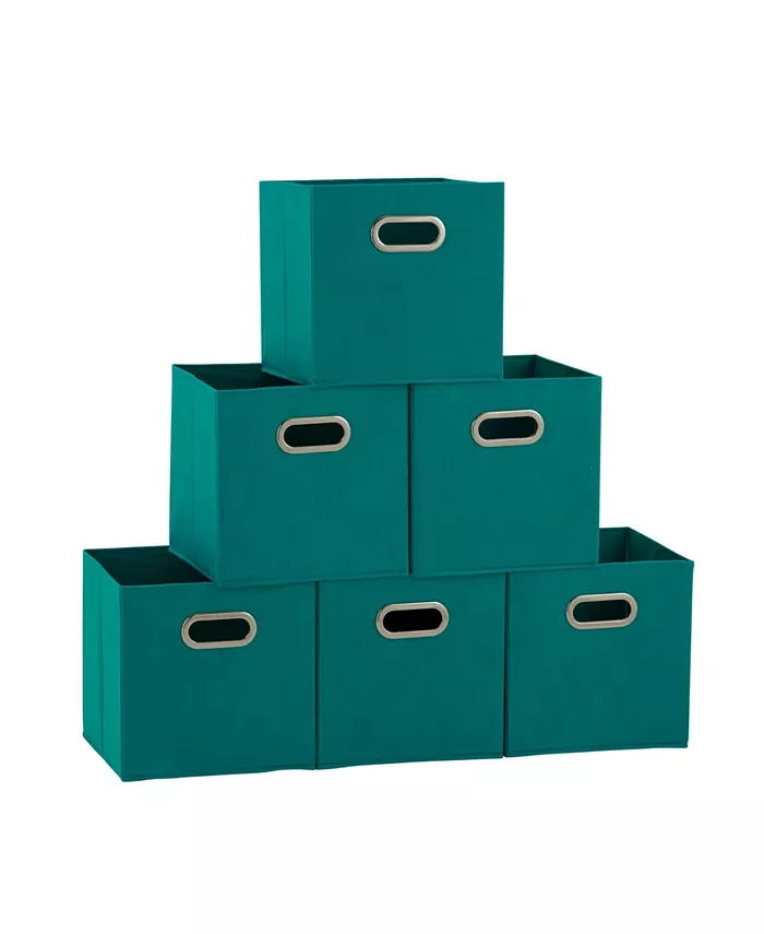 Household Essentials Household Essential Fabric Storage Bins 6 Piece Set