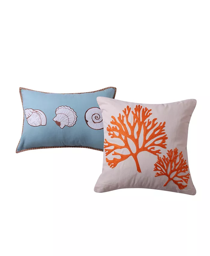 Greenland Home Fashions Atlantis Dec. Pillow Pair