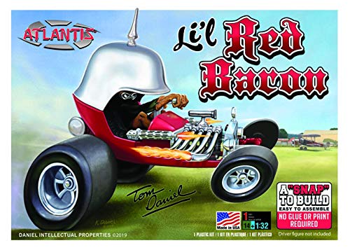 Atlantis Models AANM6650 1-32 Scale Tom Daniel Snap Lil Red Baron Plastic Figures