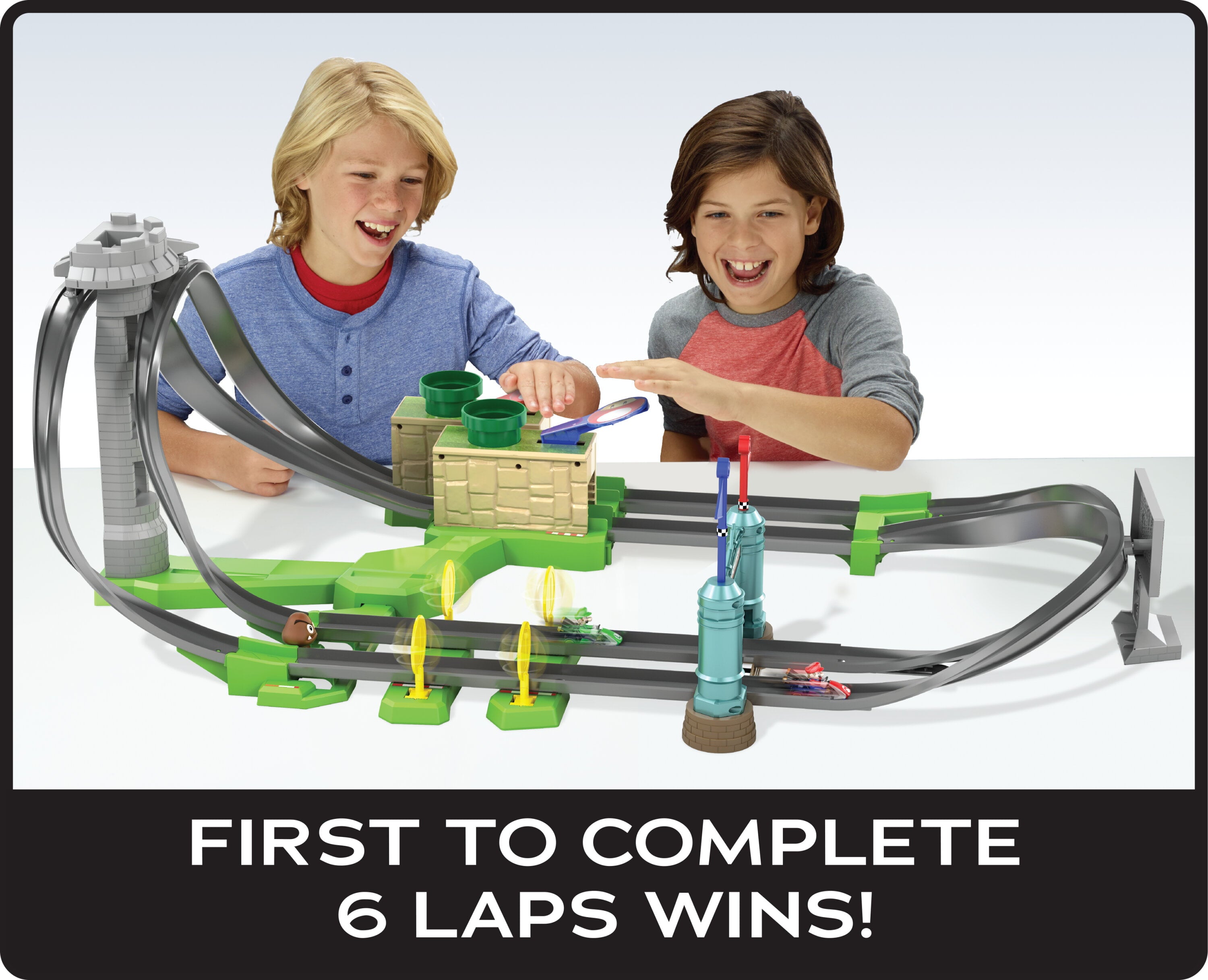 Hot Wheels Mario Kart Circuit Lite Track Set with 1:64 Scale Toy Die-Cast Kart Vehicle and Launcher