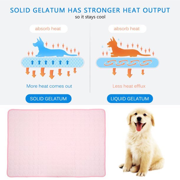 Rush To Sky Dog Cooling Mat， Washable， Blue， 19.7 x 15.7