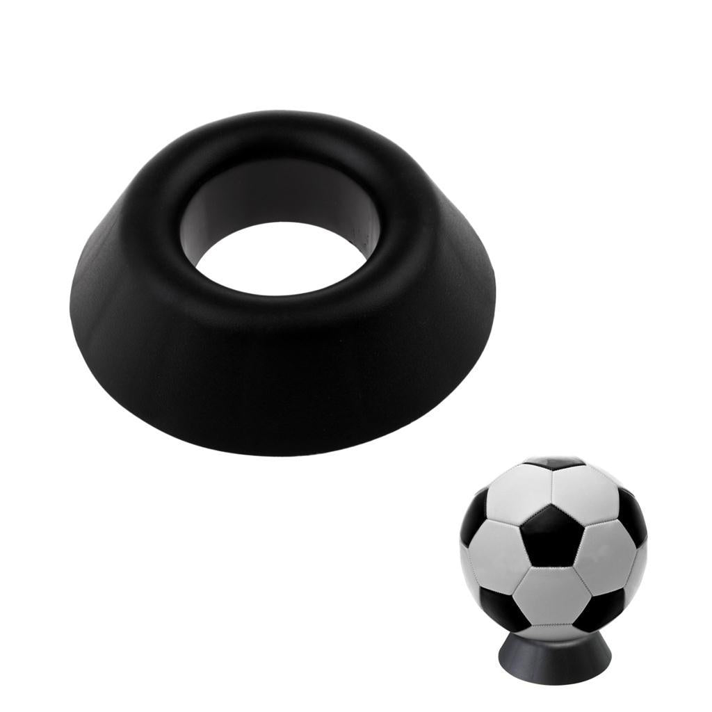3.3'' Round Display Stand Football， Basketball， Soccer， Rugby， - Black