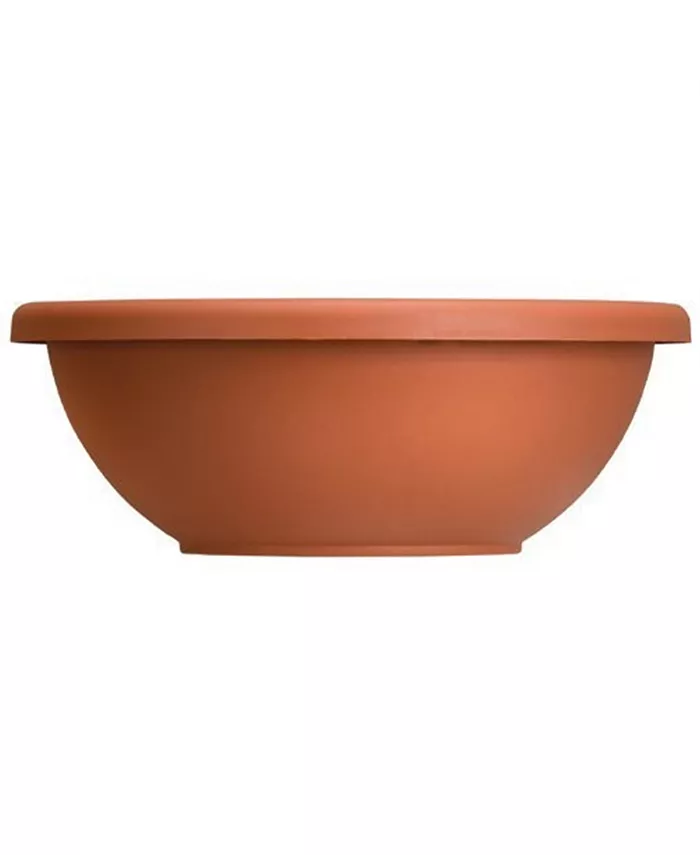 Akro Mils Akro Mills Garden Bowl with Removable Drain Plugs， Clay Color， 14 In