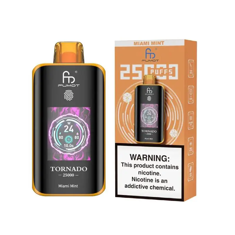 🧊 Fumot Tornado 25K – Einweg-Vape mit Dual-Mesh-Coil & LED-Display 🍓🥭🍏