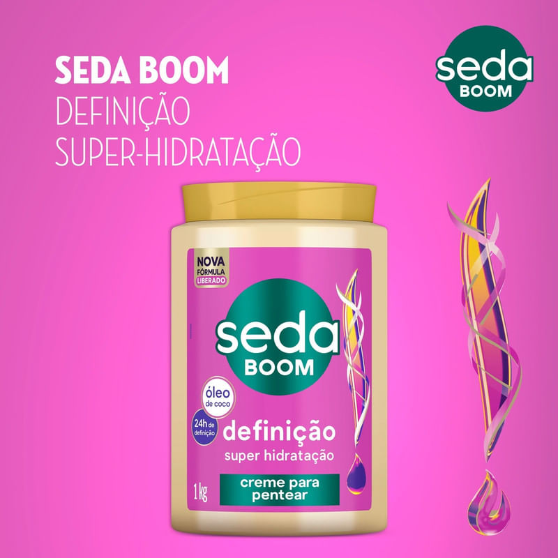Creme para Pentear Seda Boom Definicao Super Hidratacao 1Kg