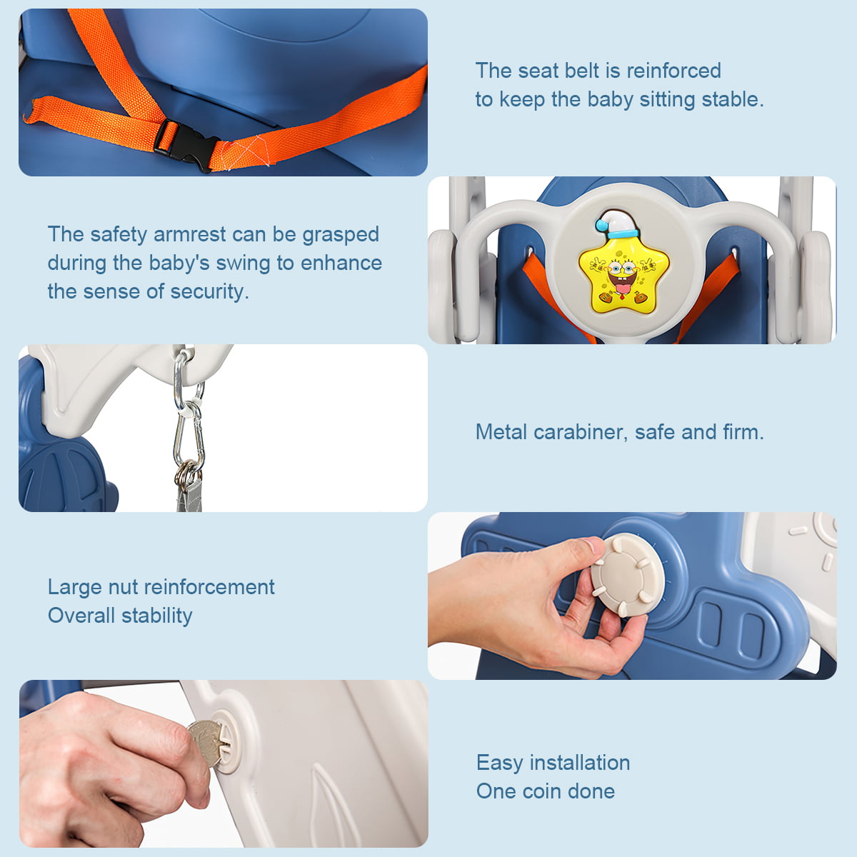 4 in 1 Toddler Slide and Swing Set， Kid Indoor Playground， Combination Slide Swing with Basketball Hoop， Extra Long Slide