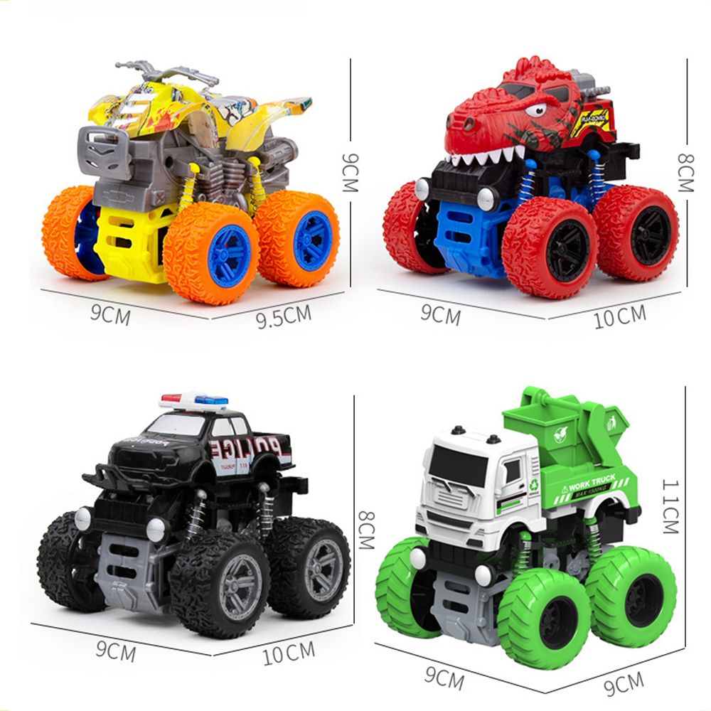 Car Model 4 Wheels Racing Game Dinosaur Off-road Vehicle Police Car Inertia Car Toy Toy Vehicles Pullback Car Action Figure DINOSAUR GREEN