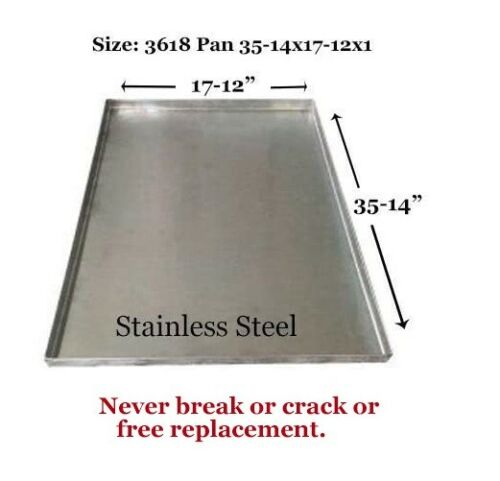 Metal Replacement Tray for Dog Crate Pan Chew Proof and Crack Proof Pet Kennel Tray Midwest Central Metal Dog Crate Pan Dog Cage Tray (Stainless Steel， 35 1/4