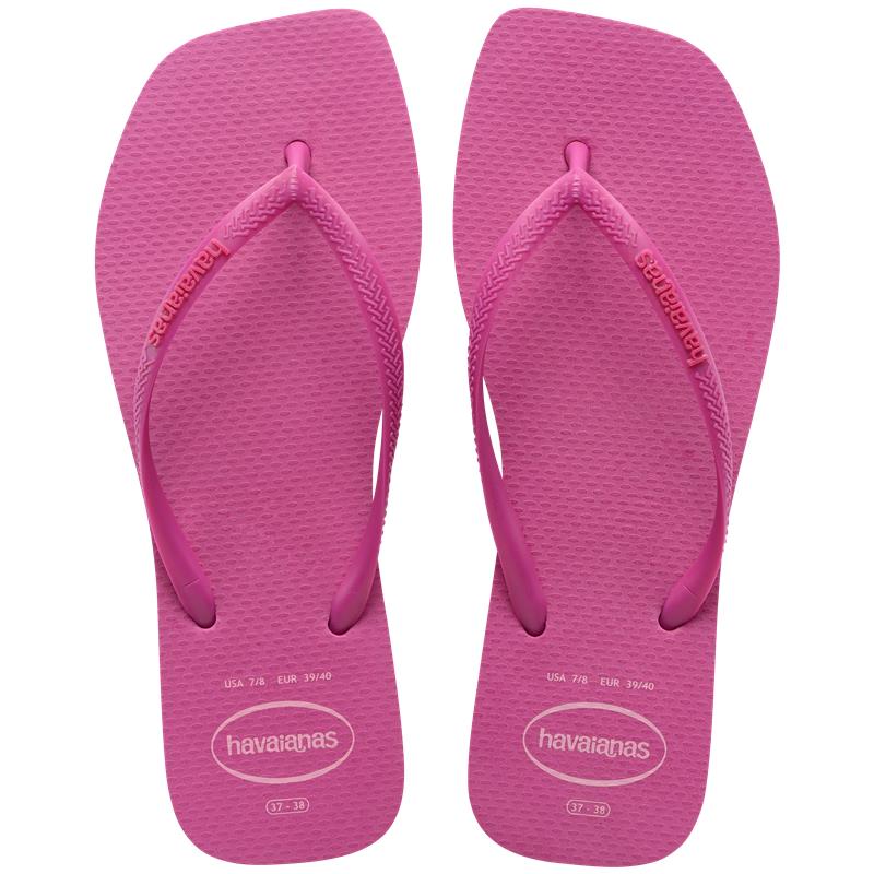 Chinelo Havaianas Slim Square Logo Pop Up