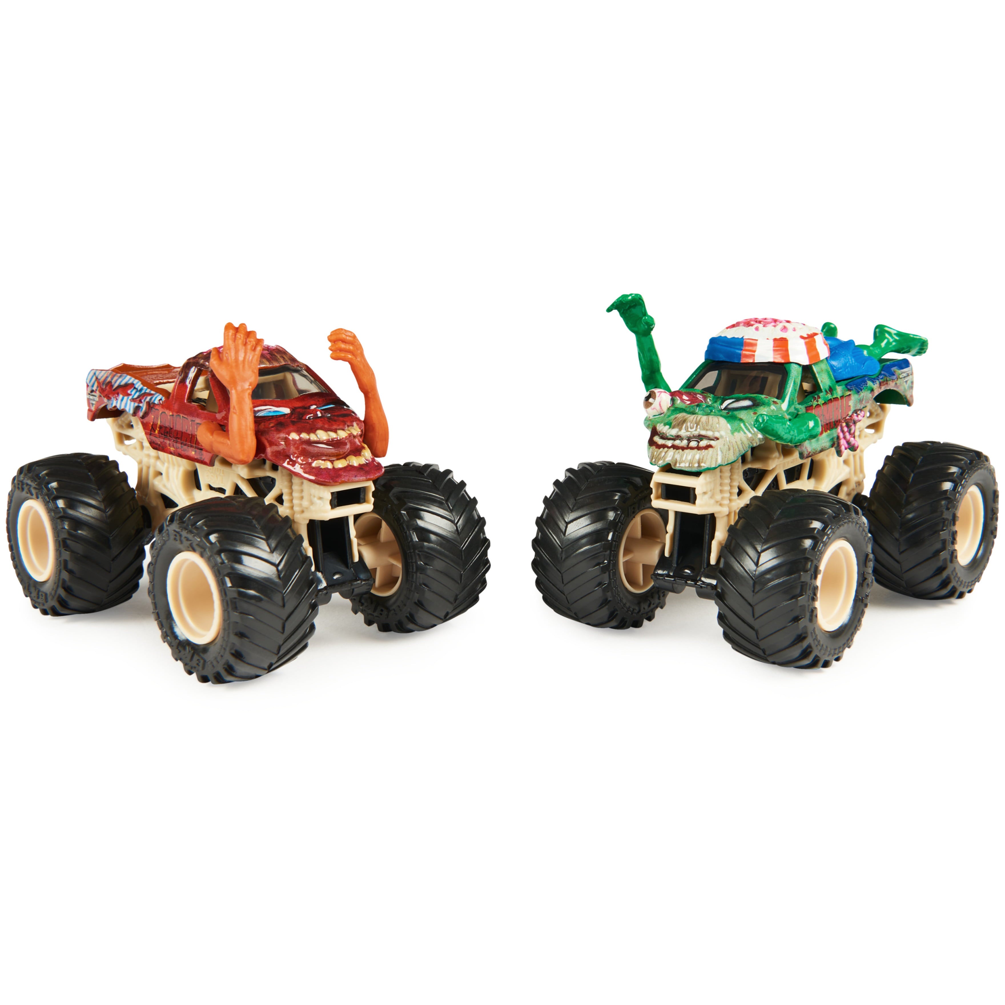 Monster Jam， Zombie Vs. Zombie 1:64 Scale Die-Cast Monster Trucks
