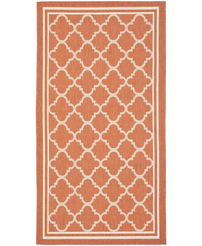 Safavieh Courtyard Terracotta and Bone 2' x 3'7