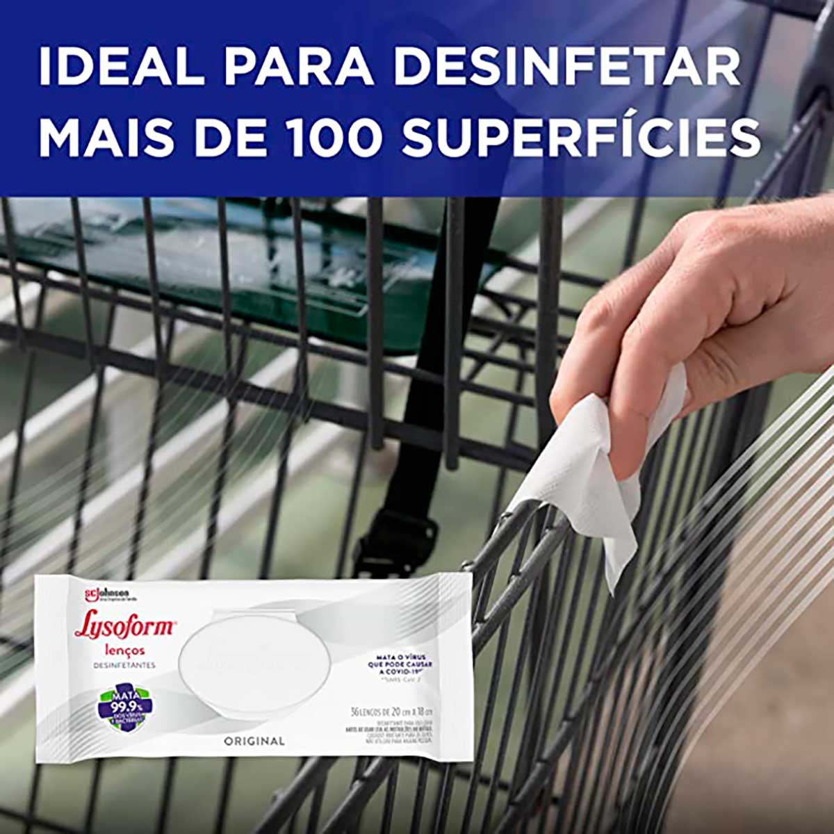 Lencos Desinfetantes Lysoform Original 36 Unidades