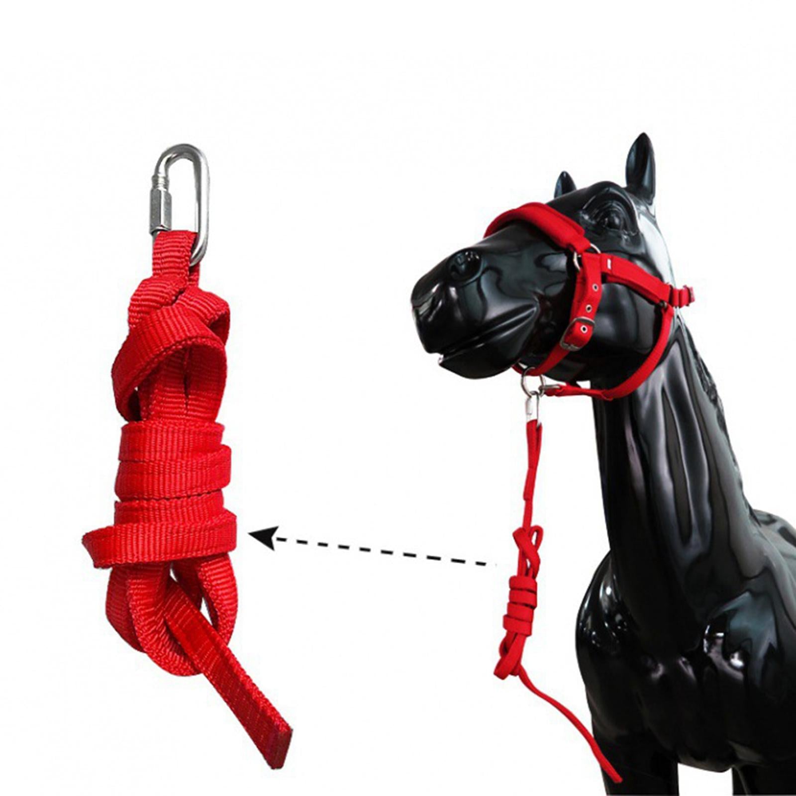 Durable Horse Leading Rope Equestrian Rein Racing Halters Webbing Accessory red