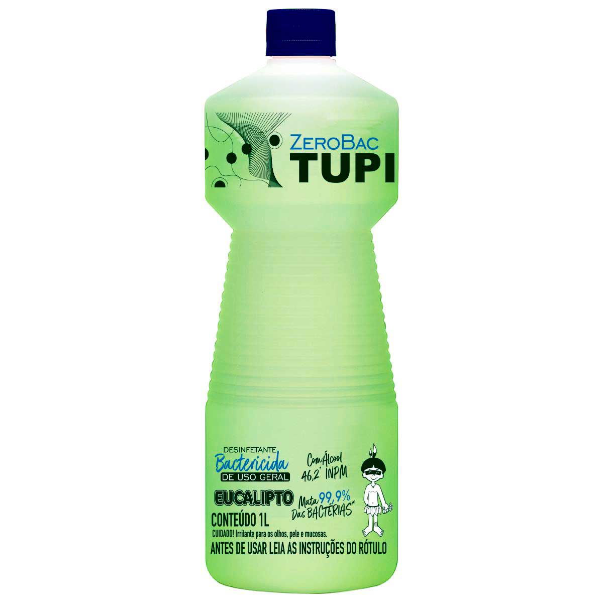 Desinfetante Alcool Liquido Zerobac Tupi Eucalpto 1L