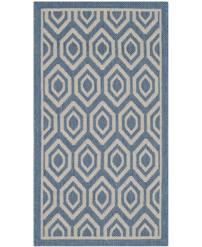 Safavieh Courtyard Blue and Beige 2' x 3'7