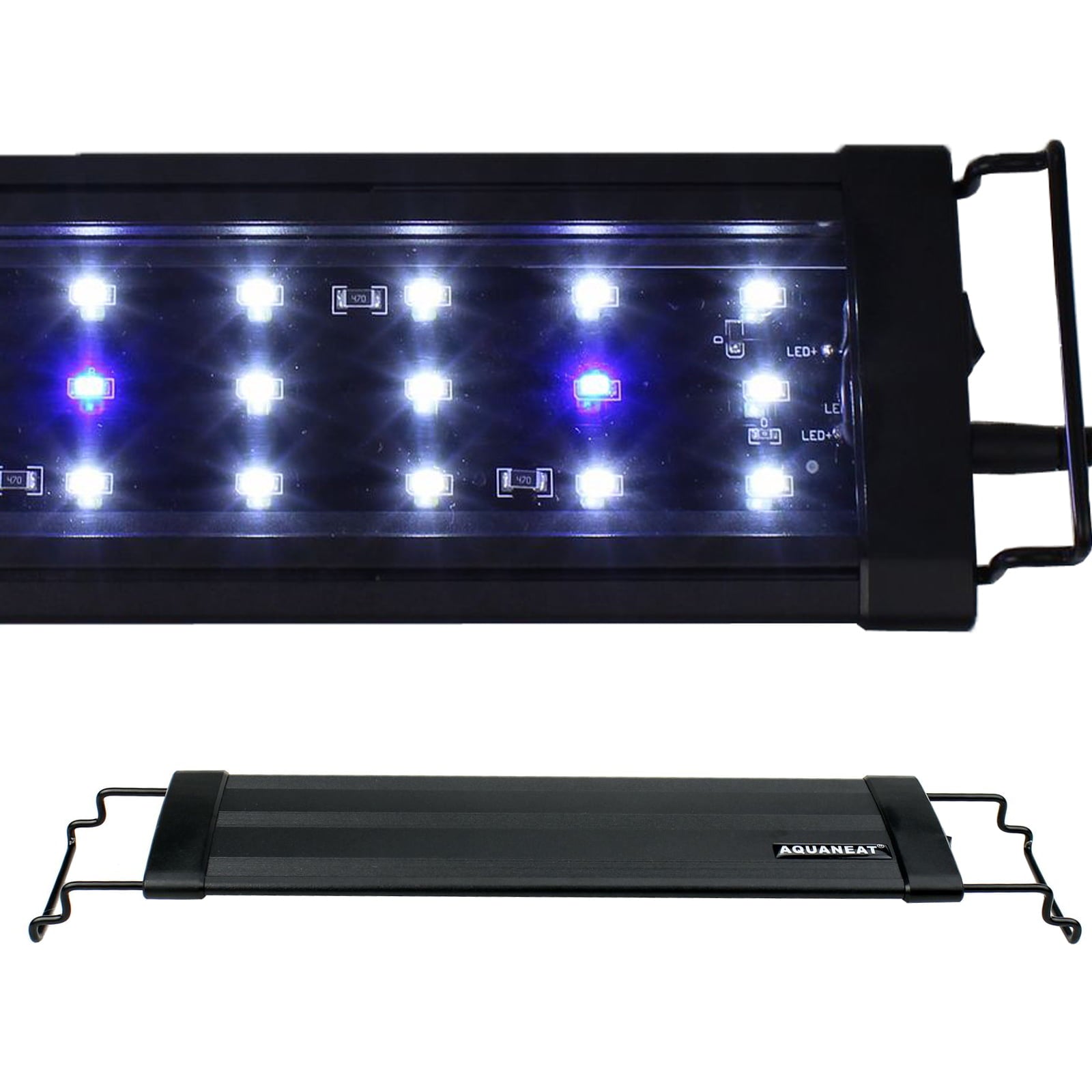 Aquaneat Aquarium Light， 0.5W Fish Tank LED Light， White and Blue，30 inch