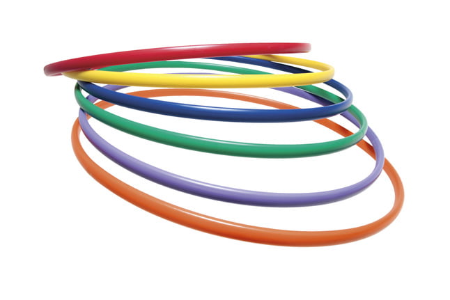 Sportime UltraHoops， 24 Inches， Multiple Colors， Set of 6