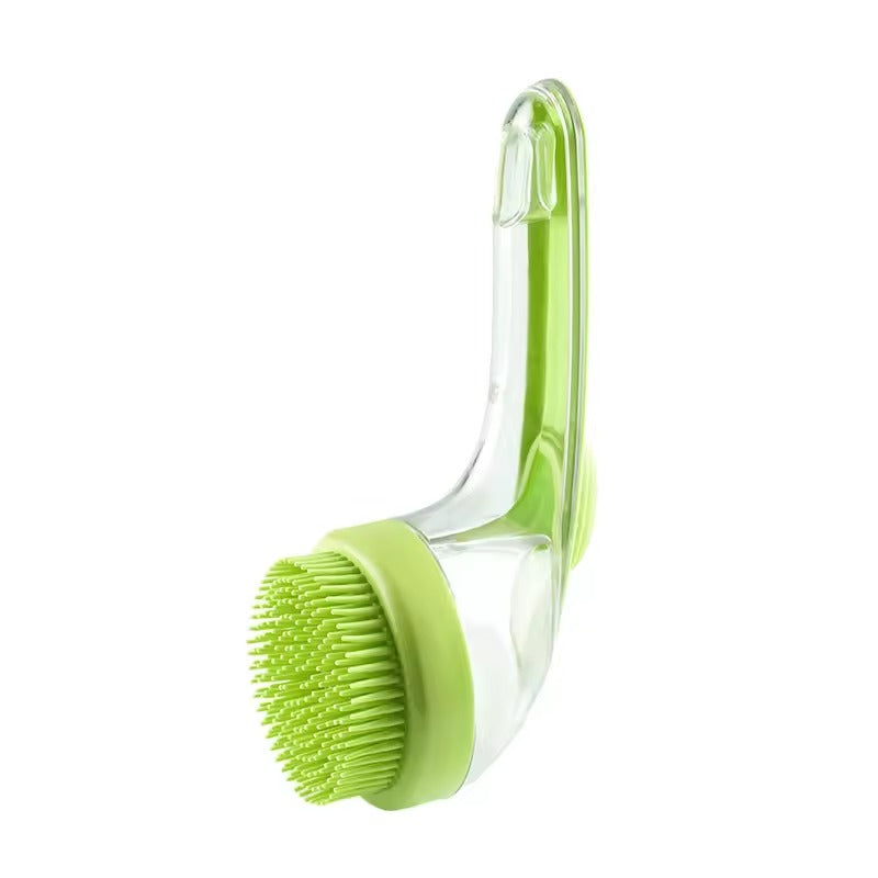 Pet Bath Brush with Built-in Soap Dispenser | Gentle Dog & Cat Washing Tool