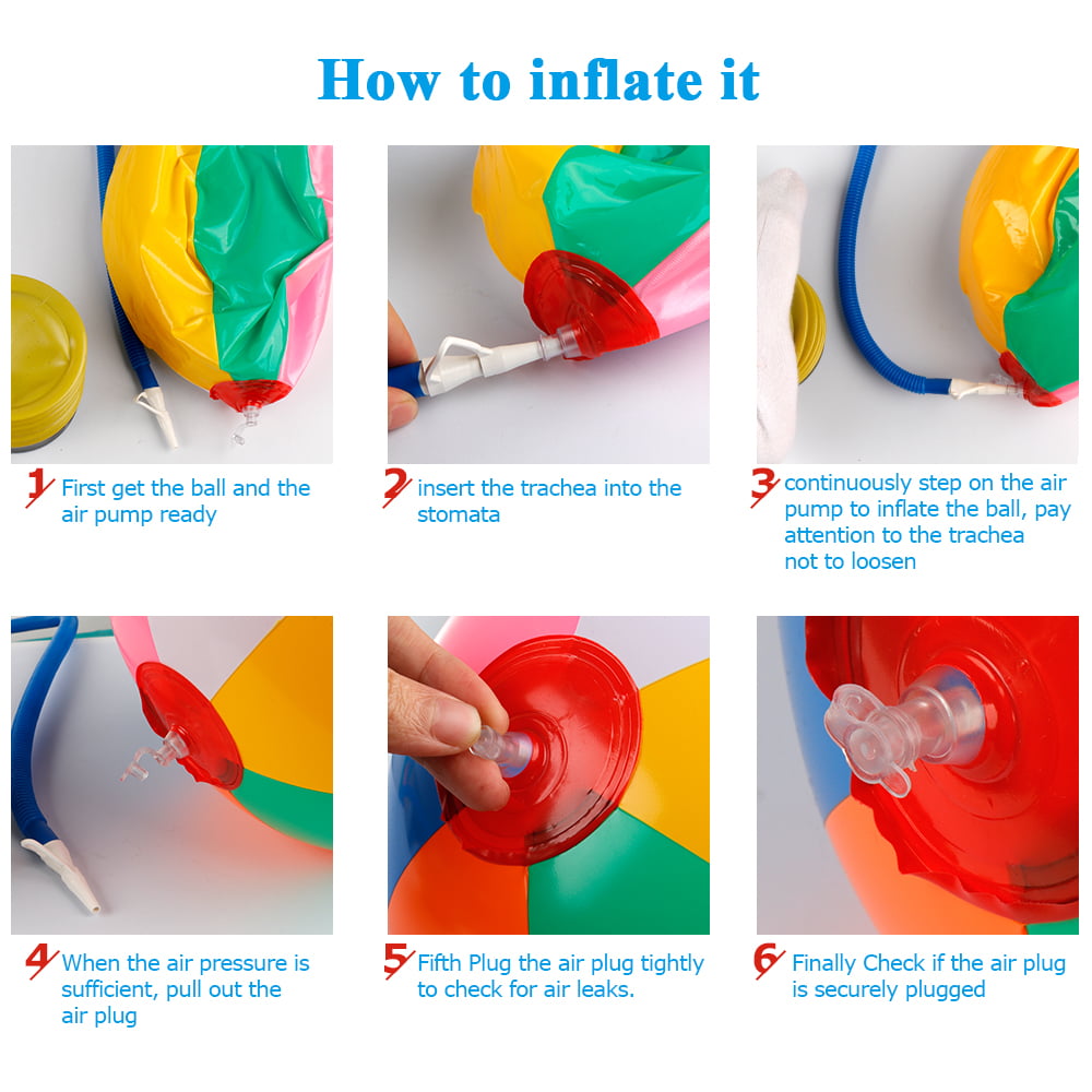 Coogam Inflatable Beach Ball Swimming Pool Summer Water Toy 12 inches(10 PCS)