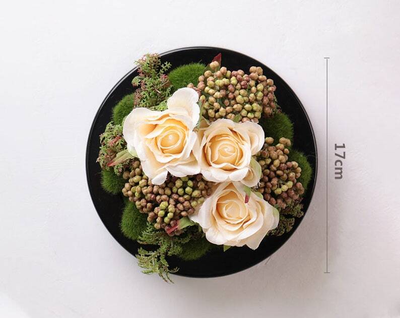 Unique Realistic 3D Rustic Faux Artificial Succulents Wall Art Tropica