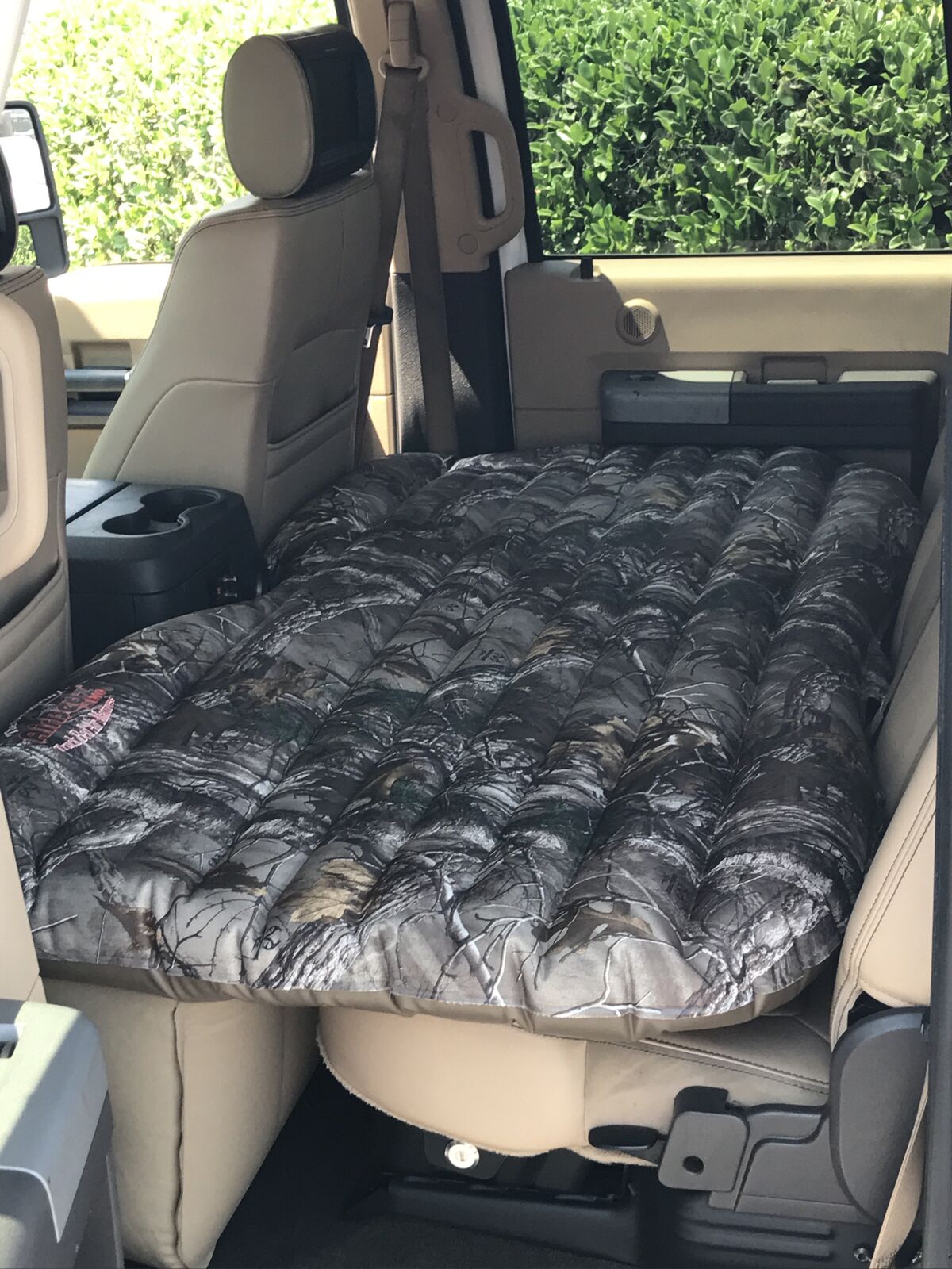 AirBedz PPI-CMO_TRKMAT Backseat Camo Full Size Air Mattress Includes a Portable DC Pump