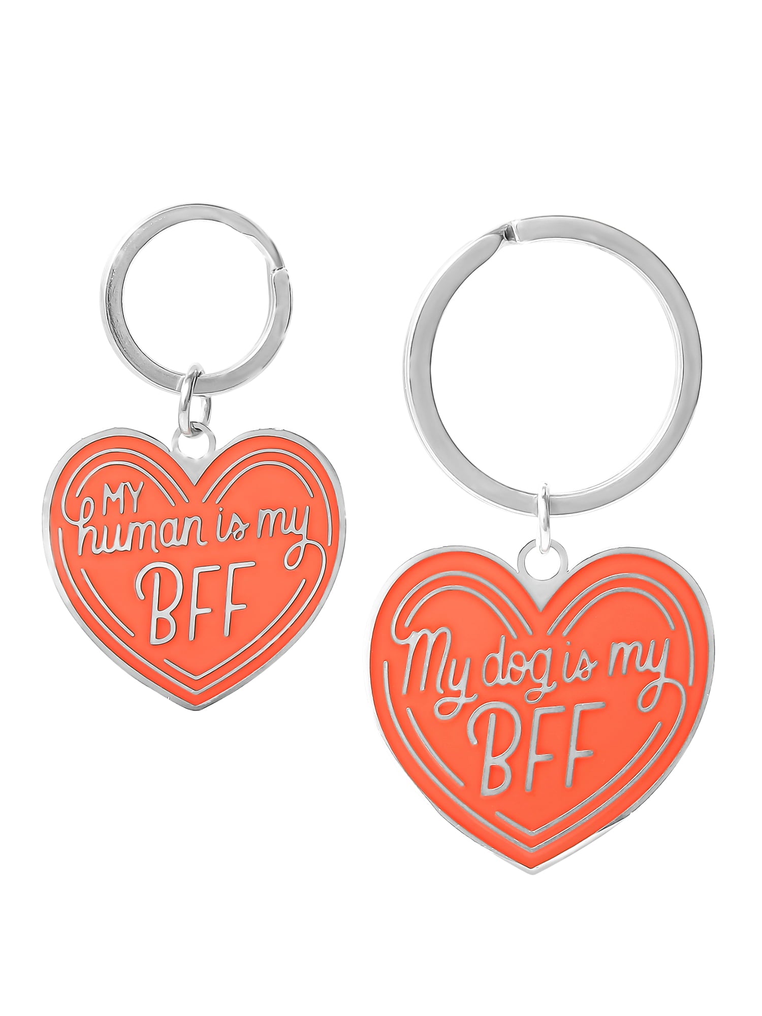 Connections from Hallmark Stainless Steel Dog BFF Tag and Keychain Set